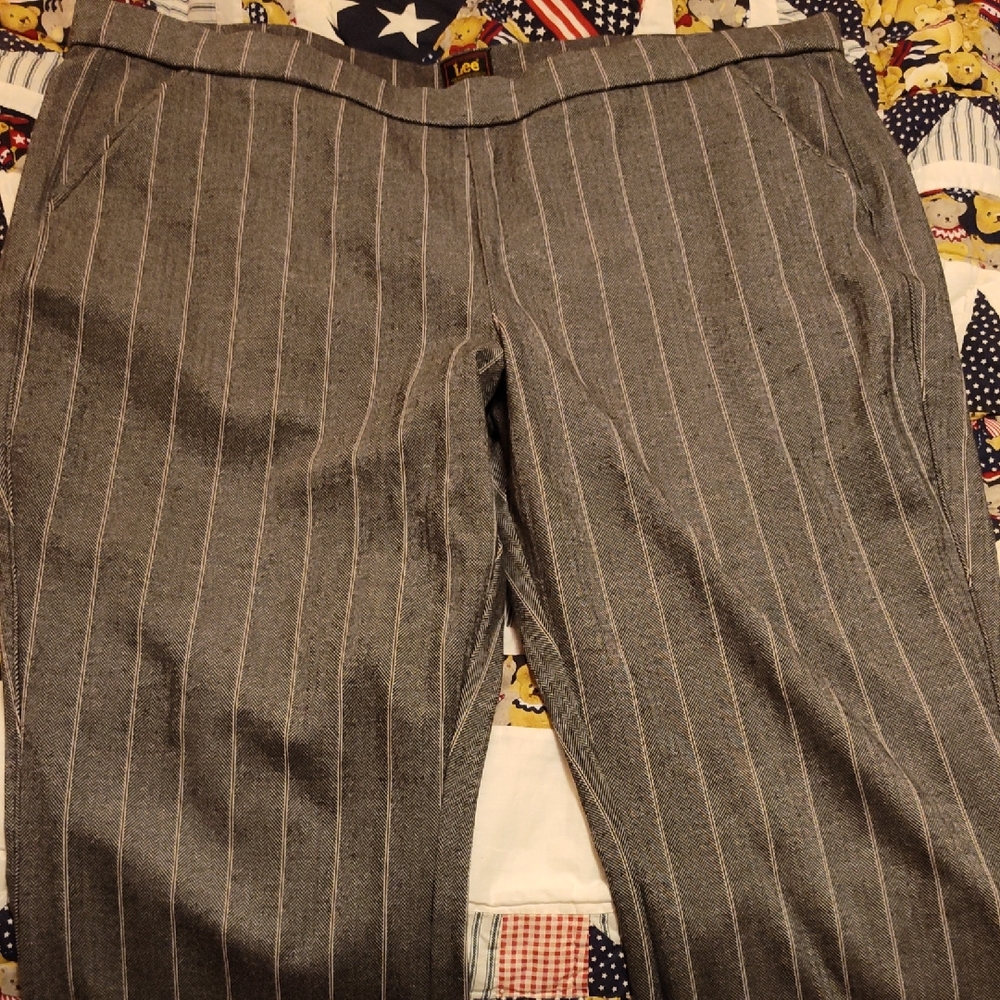 Lee Black and White Herringbone Pants